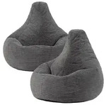 icon Sitzsack, Dunkelgrau, Kunststoff, 2-Sitzer, 82x76x82 cm, Hergestellt in