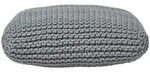 Homescapes Strick-Pouf, Grau, Textil, Uni, Quadratisch, 70x20x70 cm, Wohnzimmer,