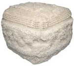 Kayoom Pouf, Creme, Textil, Struktur, 38x50x38 cm, Wohnzimmer, Hocker, Poufs