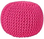 Homescapes Strick-Pouf, Pink, Textil, Uni, Rund, 40x35x40 cm, Wohnzimmer,...