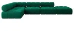 Altdecor Ecksofa, Dunkelgr&uuml;n, Textil, 6-Sitzer, L-Form, 380x190 cm, Wohnzimmer,