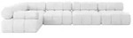Altdecor Ecksofa, Wei&szlig;, Textil, 6-Sitzer, L-Form, 380x190 cm, Wohnzimmer,...