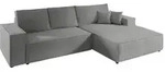Fun M&ouml;bel Ecksofa, Grau, Textil, Ottomane rechts, 294x185 cm, Wohnzimmer,...