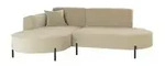 Fun M&ouml;bel Ecksofa, Beige, Textil, Ottomane links, 236x165 cm, Wohnzimmer,...