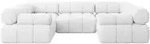 Altdecor Wohnlandschaft, Wei&szlig;, Textil, 6-Sitzer, U-Form, 285x70x190 cm,...