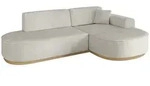Altdecor Ecksofa, Creme, Textil, 3-Sitzer, L-Form, 243x171 cm, Wohnzimmer,...