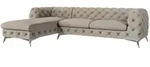 S-Style Ecksofa, Creme, Textil, Echtholz,Buche, Birke, 5-Sitzer, F&uuml;llung: