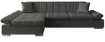 Mirjan24 Ecksofa, Grau, Silber, Textil, 5-Sitzer, Ottomane links,L-Form,...