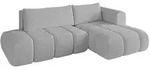 Altdecor Ecksofa, Hellgrau, Kunststoff, 4-Sitzer, L-Form, Ottomane rechts,...