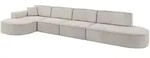 Altdecor Ecksofa, Hellbraun, Kunststoff, 5-Sitzer, L-Form, 413x171 cm,...