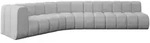 Altdecor Ecksofa, Hellgrau, Textil, 5-Sitzer, L-Form, 399x194 cm, Wohnzimmer,...