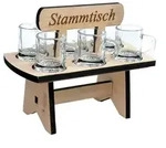 DanDiBo Schnapsbrett, Braun, Holz, 20x4.5x11 cm, Dekoration, Geschenkverpackung und