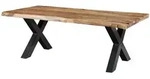 Massivmoebel24 Baumtisch, Natur, Holz, Echtholz,Sheesham, 8-Sitzer, 90x77x180...
