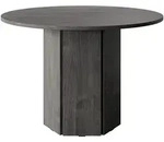 Selsey Esstisch, Schwarz, Holzwerkstoff, 4-Sitzer, Rund,Rund, 110x75x110 cm,