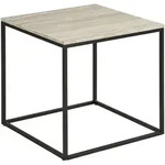 Beistelltisch Vita, Greige, Holzwerkstoff, Travertinoptik, quadratisch, eckig,