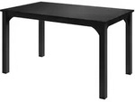 Mirjan24 Esstisch, Schwarz, Metall, Rechteckig,Rechteckig, 140x76x80 cm,...