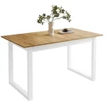 Lookway Esstisch, Eiche, Metall, 8-Sitzer, Rechteckig,Rechteckig, 80x77x140 cm,