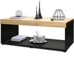 Vladon Couchtisch, Eiche, Holzwerkstoff, 104x40.5x58 cm, Wohnzimmer,