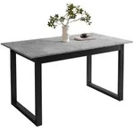 Lookway Esstisch, Grau, Metall, 8-Sitzer, Rechteckig,Rechteckig, 80x77x140 cm,