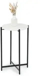 Idimex Beistelltisch, Schwarz, Wei&szlig;, Metall, Metall, Mode, Rund, 36x55x36 cm,