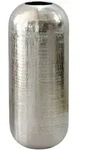Mid.you Vase Wl7.464, Silber, Metall, rund, 60 cm, handgemacht, zum Stellen,