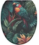 Sanilo Wc-Sitz, Mehrfarbig, Holzwerkstoff, Grafikmuster, Oval, 37.7x5.5x48 cm,