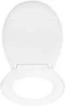 Woltu WC, Wei&szlig;, Kunststoff, Oval, 37x2.51x45 cm, Badezimmer, WC Ausstattung, WC