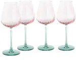 Creatable Weinglas Swirly Spring, Mehrfarbig, Glas, 4-teilig, Essen & Trinken,