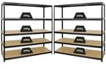 Proregal Schwerlastregal, Schwarz, Metall, Rechteckig, 360x180x60 cm, Freizeit,
