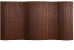 Homestyle4u Paravent, Dunkelbraun, Naturmaterialien, 250x145x0.3 cm, Wohnzimmer,