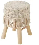 Atmosphera Createur d ́interieur Hocker, Beige, Holz, 41x42x39.5 cm, Wohnzimmer,