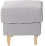 Max Winzer Hocker Lorris, Silber, Holz, Buche, quadratisch, 53x45x53 cm,...