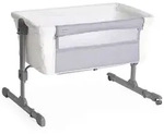 Chicco Beistellbett Next2Me, Grau, Metall, Textil, 98x65x80 cm, Netzfenster,