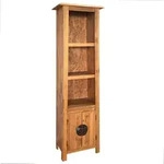 vidaXL Bad-Hochschrank, Braun, Holz, Kiefer, 2 F&auml;cher, 32x170x48 cm, Badezimmer,