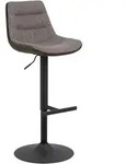 P & B Barhocker, Hellgrau, Graubraun, Metall, Textil, S&auml;ule, rund, 47x95x52.5 cm,