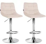 CLP Barhocker, Beige, Metall, 43x87x46.5 cm, Esszimmer, Barm&ouml;bel, Barhocker
