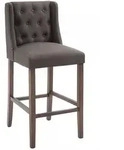 CLP Barhocker, Dunkelgrau, Holz, 56x111x51 cm, Esszimmer, Barm&ouml;bel, Barhocker