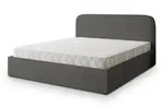 Masseno Polsterbett, Grau, Holz, 140x200 cm, Schlafzimmer, Betten, Polsterbetten
