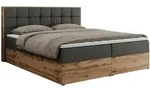 MKS Boxbett, Dunkelgrau, Holz, 2-Sitzer, H4, 7-Zonen, Rechteckig, 120x200 cm,
