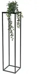 DanDiBo Blumenhocker, Schwarz, Metall, 24x100x24 cm, Wohnzimmer, Wohnzimmertische,