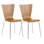 CLP Besucherstuhl, Eiche, Metall, 43x84x50 cm, Arbeitszimmer, Besucherst&uuml;hle