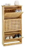 Relaxdays Schuhkipper, Hellbraun, Holz, Holzwerkstoff, 55x104.3x20.2 cm, Garderobe,