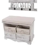 MCW Garderobe, Wei&szlig;, Holz, Paulownia, 62x42x33 cm, Garderobe, Garderoben-Sets &