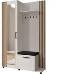 WFL Group Garderobe, Wei&szlig;, Holzwerkstoff, Nachbildung, rechts montierbar,...
