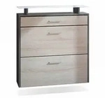Vladon Schuhschrank, Eiche San Remo, Holzwerkstoff, 89x96x23 cm, Garderobe,