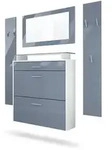 Vladon Garderobe, Grau, Holzwerkstoff, 180x180x23 cm, Garderobe,...