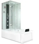 AcquaVapore by Sandra Jentho Dusche, Wei&szlig;, Glas, Kunststoff, Metall, Rechteckig,