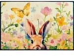 wash+dry Fussmatte Felia, Beige, Textil, Hase, rechteckig, 50x75 cm,...