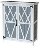 Home Deluxe Gartenschrank, Grau, Holz, 90x75x40 cm, Gartenzubeh&ouml;r,...