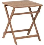 Beliani Beistelltisch, Hellbraun, Holz, 60x72x60 cm, Gartenm&ouml;bel, Gartentische,